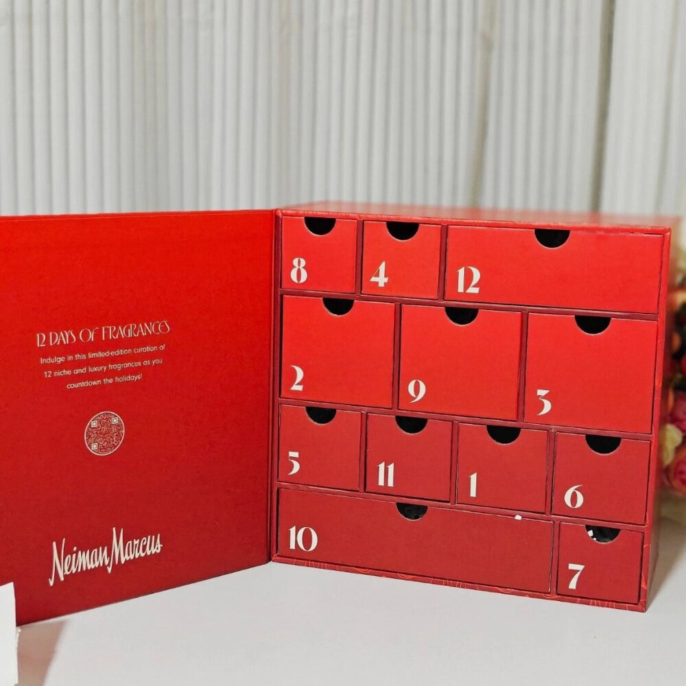 Set of 4 Neiman Marcus 12 Days of Fragrance Holiday Advent Calendar EMPTY